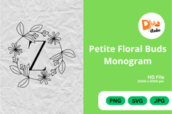 Petite Floral Buds Monogram Product Image 1