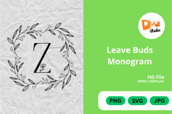 Leave Buds Monogram Product Image 1