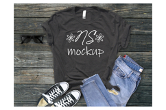 BELLA CANVAS 3001 t-shirt mockup DARK GREY HEATHER Product Image 1