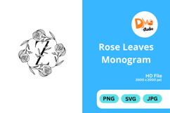 Rose Leaves Monogram Product Image 1