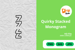 Quirky Stacked Monogram Product Image 1