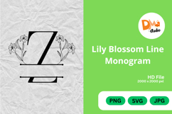 Lily Blossom Line Monogram Product Image 1