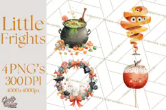 Kids Halloween Clipart PNG, Cute Characters & Props Product Image 1