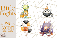 Kids Halloween Clipart PNG, Cute Characters &amp; Props Product Image 1