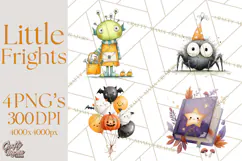 Kids Halloween Clipart PNG, Cute Characters & Props Product Image 1