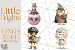 Kids Halloween Clipart PNG, Cute Characters & Props Product Image 1