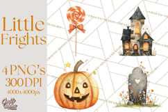 Kids Halloween Clipart PNG, Cute Characters &amp; Props Product Image 1