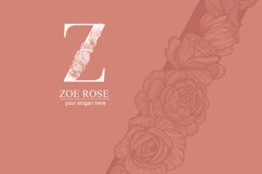Z logo, Letter Z monogram, style floral Product Image 7
