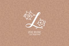 Z logo, Letter Z monogram, style floral Product Image 9