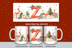 Christmas Mug Customizable Custom Winter Coffee Cup Letter Z Product Image 1