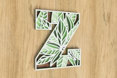 Layered Botanical Alphabet Laser Cut File - Letter Z Product Image 3