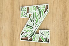 Layered Botanical Alphabet Laser Cut File - Letter Z Product Image 2