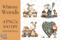 Whimsy Woods Harvest Festival Clipart PNG Files Product Image 1