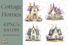 Whimsical Cottagecore Cottage PNG Clipart, Fairy House Png Product Image 1