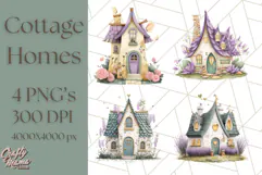 Whimsical Cottagecore Cottage PNG Clipart, Fairy House Png Product Image 1