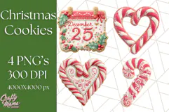 Christmas Cookies Clipart PNG Festive Treats Product Image 1