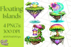 Bright Floating Island PNG Clipart for Fantasy Worlds & Maps Product Image 1