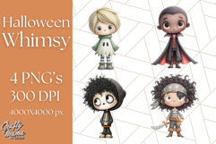 Halloween Whimsy Clipart, Cute Costume PNG Graphics Product Image 1