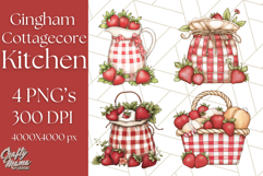 Cottagecore Strawberry Kitchen PNG Clipart, Retro Fruit Png Product Image 1