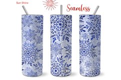 Tumbler Christmas Snowflakes 20oz Straight Tapered PNG Product Image 1