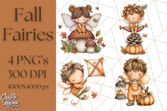 Fall Fairy Clipart PNG, Autumn Fairy People With Wings Product Image 1