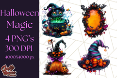 Magical Halloween PNG Clipart, Cute Spooky Elements Clip Art Product Image 1
