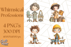Cute Career Clipart Watercolor Professions Clip Art for Kids Product Image 1