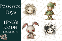 Possessed Toys Clipart PNG Haunted Doll Characters Product Image 1
