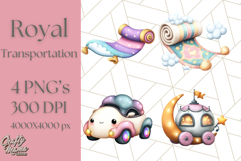 Royal Carriage &amp; Princess Vehicle PNG Clipart for Fairytales Product Image 1