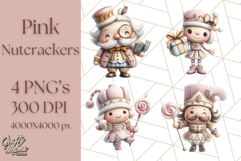 Playful Pink Nutcracker PNG, Pastel Christmas Clipart Product Image 1