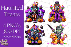 Haunted Treats Clipart PNG, Halloween Candy Art Product Image 1
