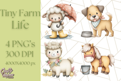 Tiny Farm Life Animals and Farm Clipart PNG, Barnyard PNG Product Image 1