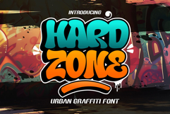 Hard Zone - 3d Shadowed Graffiti Font Product Image 1