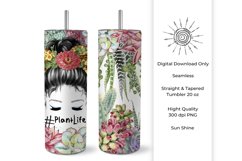 Tumbler PlantLife Succulents 20oz Skinny Product Image 3