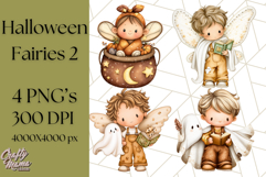 Halloween Fairy Clipart PNG, Spooky Cute Character Art Product Image 1