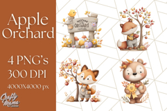 Woodland Apple Orchard Festival PNG Fall Clipart Product Image 1