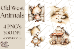 Wild West Animals PNG Clipart, Cowboy &amp; Saloon Scenes Product Image 1