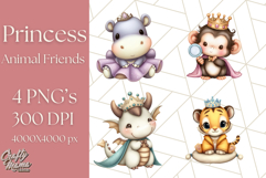 Princess Animal PNG Clipart with Crowns &amp; Royal Accessories Product Image 1