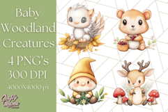 Woodland Nursery Baby Animals And Fantasy Forest PNG Clipart Product Image 1