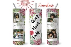 Tumbler Succulent and Polaroid 20oz Skinny Product Image 1
