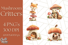 Whimsical Woodland Animal Village PNG Clipart Fantasy Forest Product Image 1
