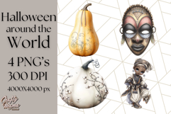 Halloween Around the World Clipart PNG, Fun Halloween Kids Product Image 1