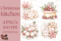 Christmas Cottagecore Kitchen Clipart PNG, Holiday Decor Product Image 1