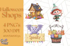 Halloween Candy Shop Clipart PNG, Trick or Treat Clip Art Product Image 1