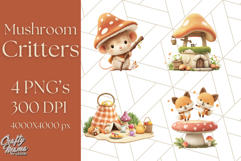 Whimsical Woodland Animal Village PNG Clipart Fantasy Forest Product Image 1