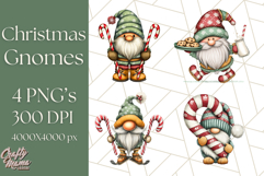 Christmas Gnome Clipart, Holiday Gnomes PNG Illustrations Product Image 1