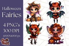 Halloween Fairy Clipart PNG, Cute Chibi Fairy Art Clip Art Product Image 1