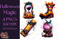 Magical Halloween PNG Clipart, Cute Spooky Elements Clip Art Product Image 1