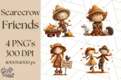 Scarecrow Festival Friends PNG Clipart Product Image 1