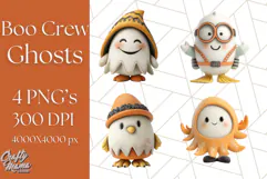 Cute Halloween Ghost Clipart Costume PNG, Halloween Png Product Image 1